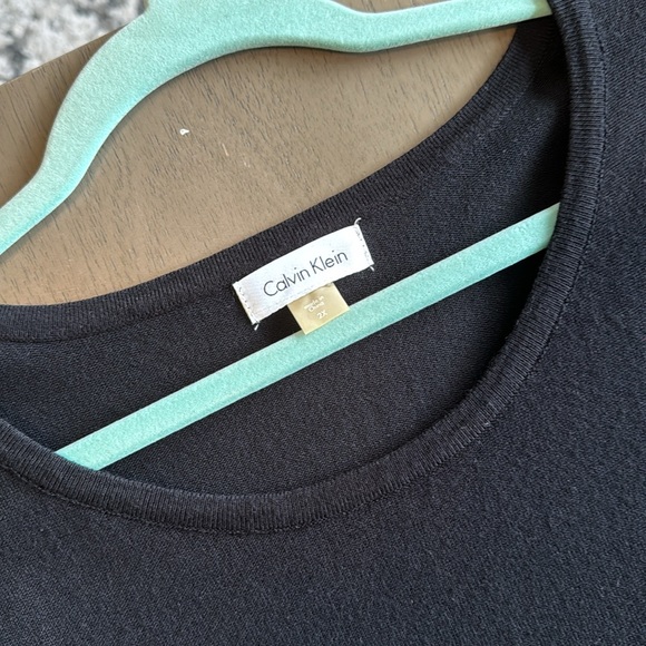 Calvin Klein Sweater Dress w Lace Sleeves - Picture 4 of 11